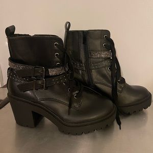 Torrid ❤️RARE❤️ Combat boot meets cowgirl bling boots. Worn twice. 9WW. Adorable